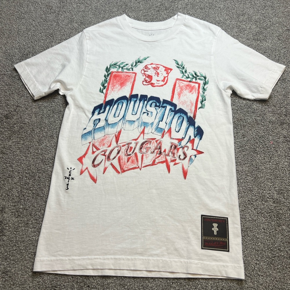 Mitchell & Ness White Houston Cougars Tee